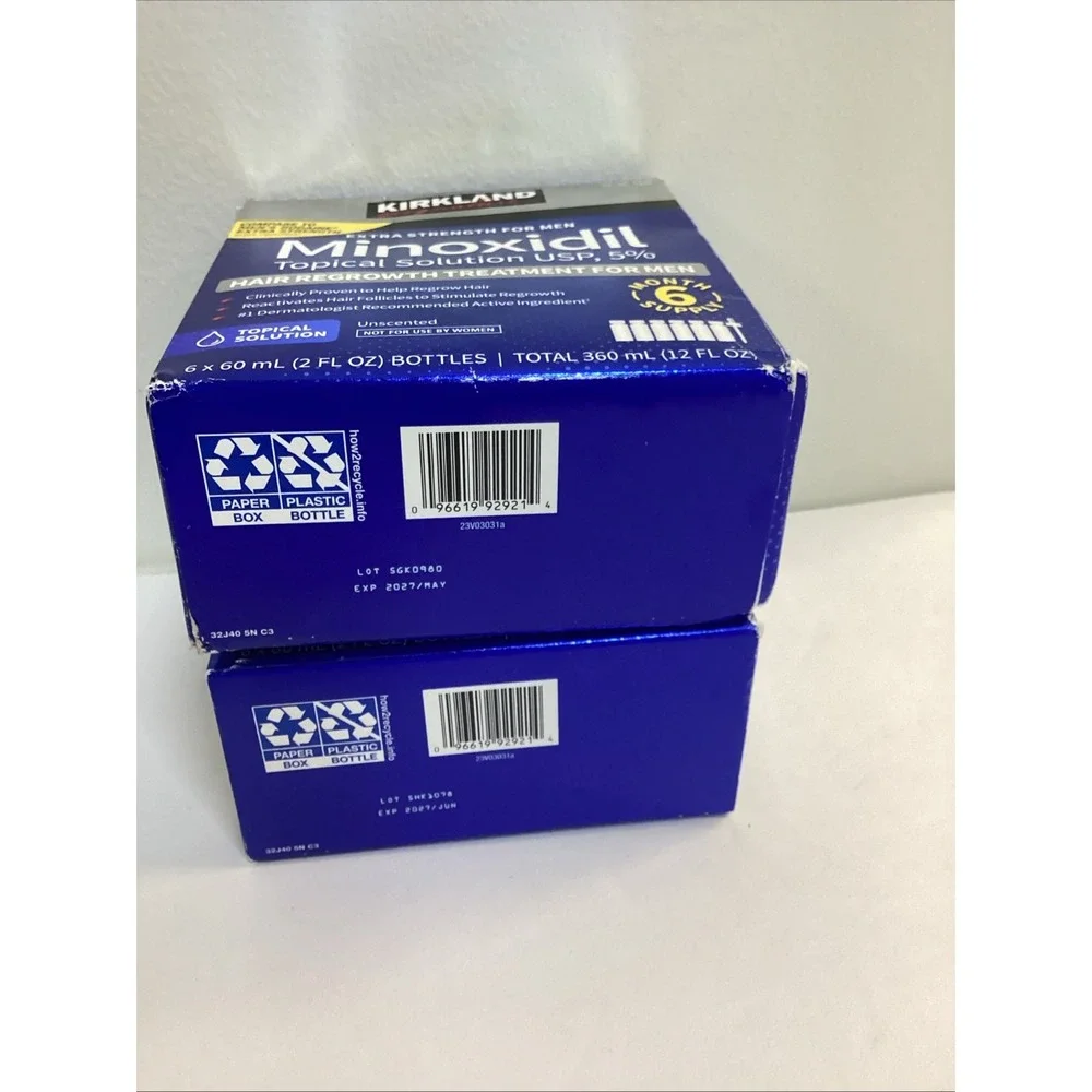 2 PackTropical Solution Hair Minoxidil 5% Kirkland - 12 Month Supply Exp 05/27